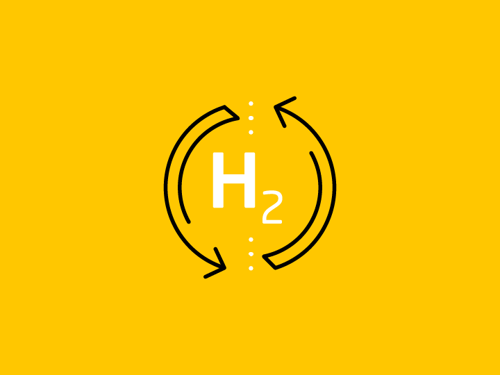 Illustration of a hydrogen atom